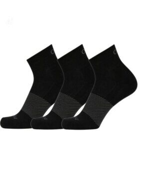 OS1st Wicked Comfort Socks | 1/4 Crew Black Socks - 3 Pairs